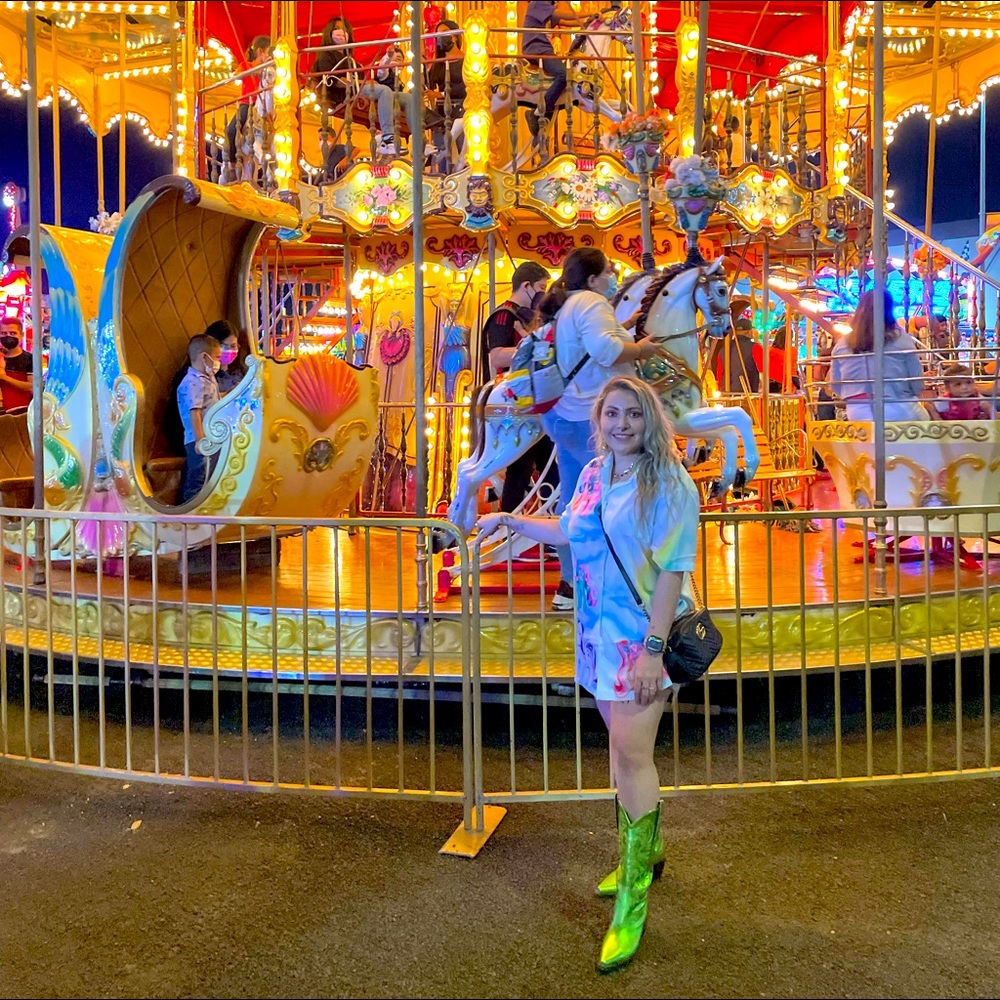 Dolls kill pony and Jeffrey Campbell green boots